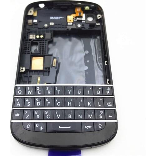 Top Quality For BlackBerry Q10 Original New Full Complete Mobile Phone Housing + Frame Cover Case + English Keypad With Button