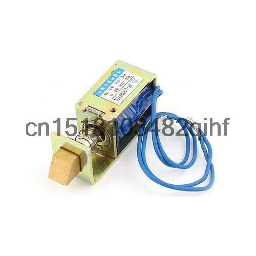 JF-0837DL DC 12V 10mm 15N Pull Type Open Frame Electromagnet Solenoid for Lock