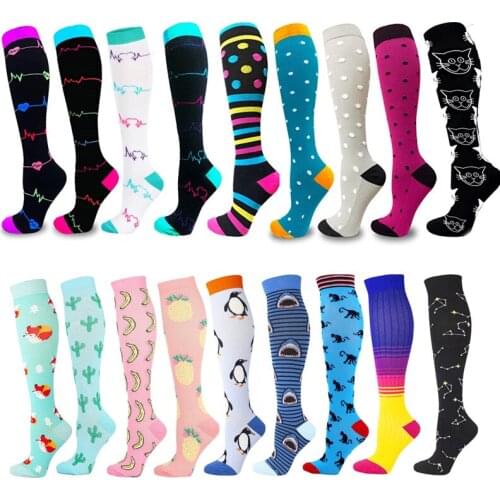 Running Compression Stockings For Varicose Veins Men & Women Nurse Edema Diabetes Outdoor Sports Socks Black Compression Socks