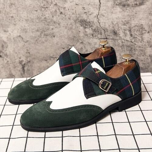 Size 37-47 Handmade Men Loafers Suede Leather Dark Green Man Dress Shoes Wedding Party Slip On Shoes Italian Fashion