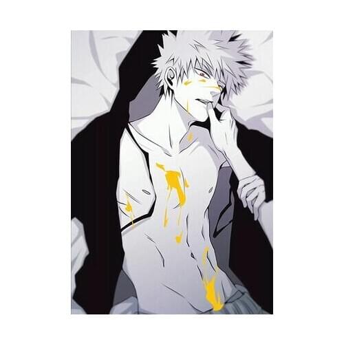 Lot style Boku no My Hero Academia Bakugou Katsuki Todoroki Shoto Midoriya Izuku Anime Art print Silk poster Home Wall Decor