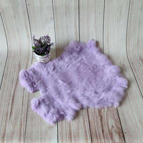 Fur Fabric Layer Natural Rabbit Fur Newborn Baby Photography Props Posing Fabric Layer Basket Stuffer Filler Baby Blanket