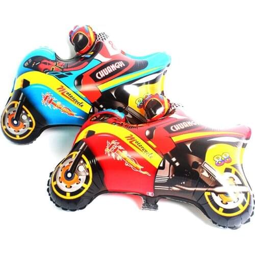 Cartoon toy balloon helmet motorcycle shape aluminum film balloon children birthday party toy balloon wholesale