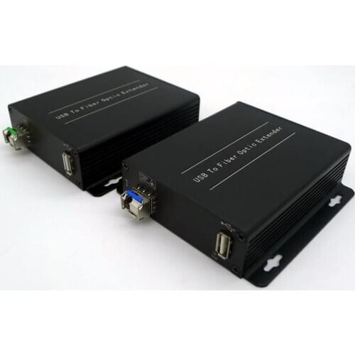 One pair Zero delay USB 2.0 fiber Optical extender transceiver single mode LC connector for Printer Camera U disk