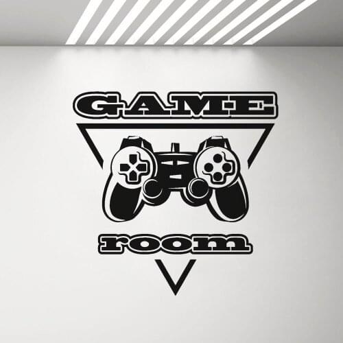 PC Gamer Joystick Wall Vinyl Sticker Video Games Playroom Sign Stickers Mural Boy Room Door Decal House Decoration G638