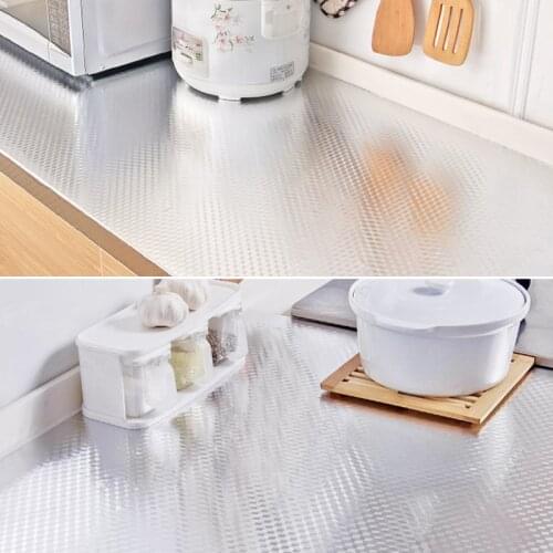 Self Adhesive Waterproof Oil-proof Aluminum Foil Wallpaper Kitchen Stove Wall Sticker B1