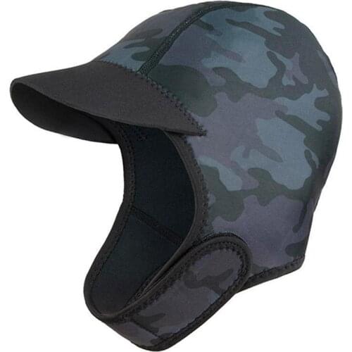 Neoprene 2mm Wetsuit Hood Brim Sun Hat Uv Sun Protection Winter Outdoor Diving Accessories Caps Swimming Kayak Rafting Surf K5J6