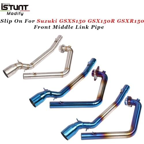Slip On For Suzuki GSXS150 GSX150R GSXR150 Motorcycle Exhaust System Modified Front Middle Link Pipe ，Connection 51mm Muffler