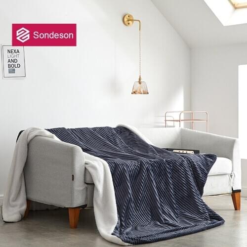 Sondeson Modern Dark Gray Blanket Warm Magic Fleece Duvet Cover Soft Travel Beach Throw Aircraft TV Sofa Flannel For Women Men