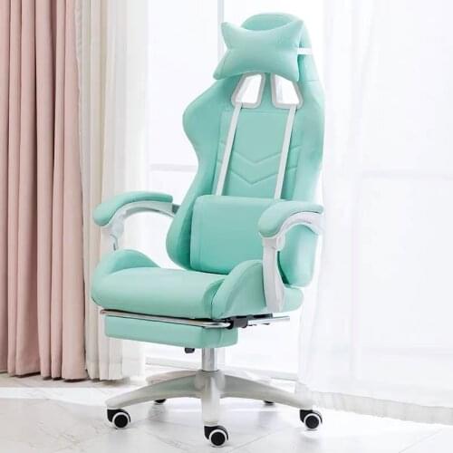 New macaron series E-sports gaming chair home anchor live broadcast ergonomic game athletic swivel chair students computer chair