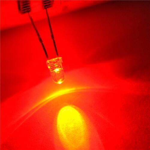 LED light-emitting diode 3MM round white hair red (50pcs)