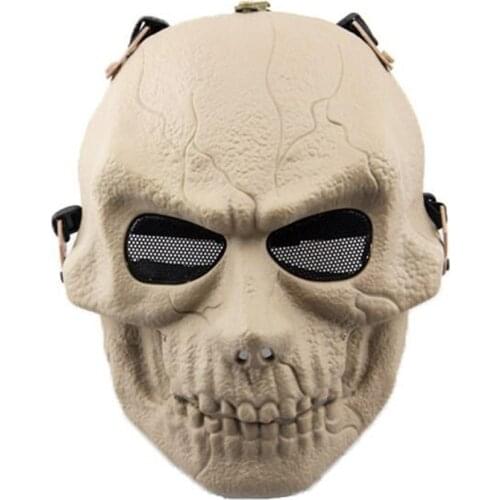 Tactical Military Skeleton Skull Full Face Mask Airsoft Paintball Wargame Hunting Protective Cosplay Halloween Frightening Mask
