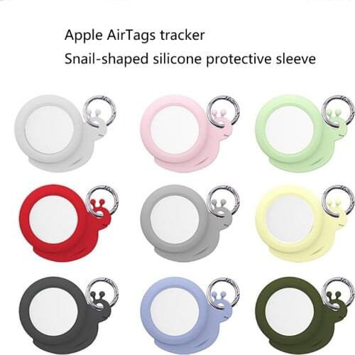 Anti-Scratch Protective Case Compatible with Airtags Anti-lost Tracker Buckle Protector Box with Keychain