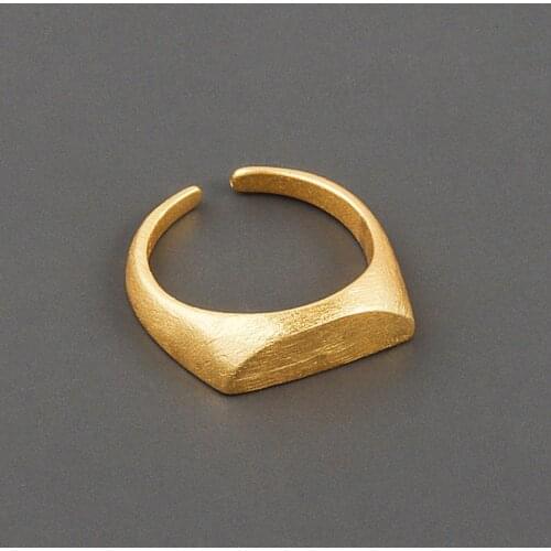 Rings 2021 Trend Korean Style Adjustable Ring Womens Simple Temperament Wire Drawing Metal Open Ring Vintage Jewelry