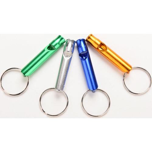 Gmarty 1pc 4 Colors Emergency Survival Whistle Keychain for Camping Hiking Outdoor Sport Accessories Tools