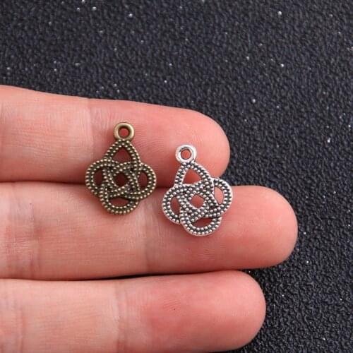 14pcs 13*17mm Two Color Metal Zinc Alloy Small Hollow Lace Charms Fit Jewelry Medical Pendant Charms Makings