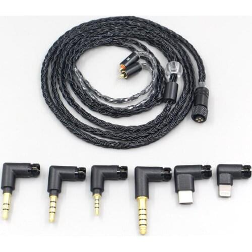 16 Core Black OCC Awesome All In 1 Plug Earphone Cable For UE Live UE6Pro Lighting SUPERBAX IPX LN006962