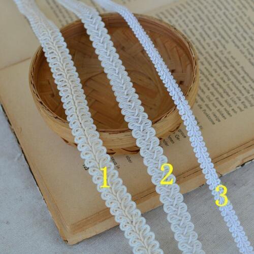 20Yards Crocheted Keel Bone Lace Trim Embroidery Ribbon For Sofa Curtain Decoration Sewing DIY Accessories Fabric