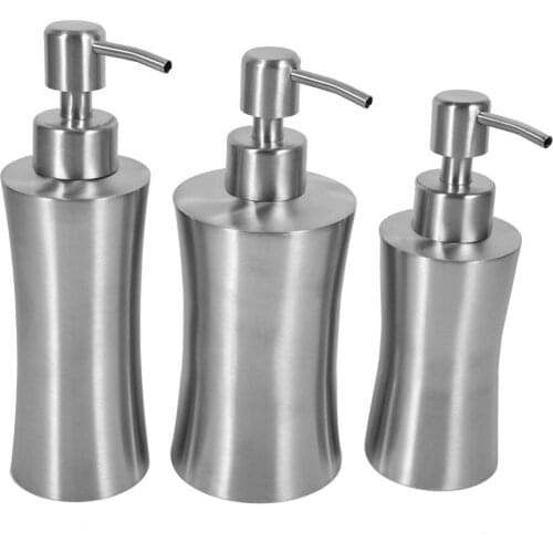 304 Stainless Steel 220ml 250ml 400ml Liquid Soap Dispenser Kitchen Bathroom Lotion Pump Bathroom Hardware dispensador de jabon