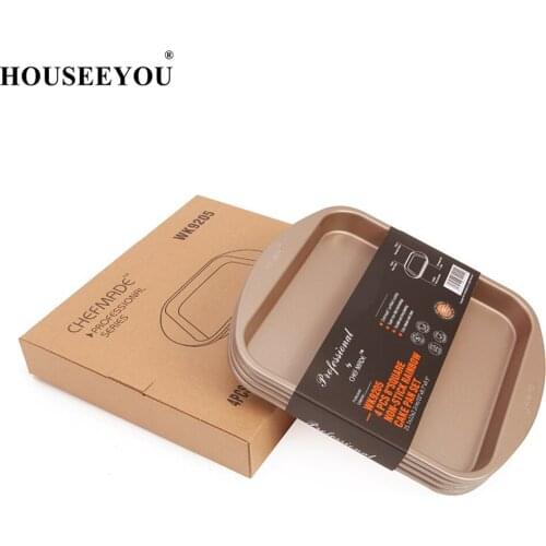 8 Inch Non Stick Square Rainbow Cake Pans Naked Cake Pizza Pie Biscuit Bread Cookie Mold Home Baking Dish Oven Dishes Tray