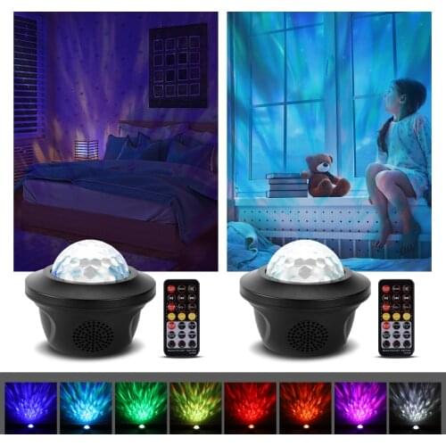 Colorful Starry Sky Galaxy Projector Nightlight Child Blueteeth LED Music Player Star Night Light Romantic Projection Lamp Gift