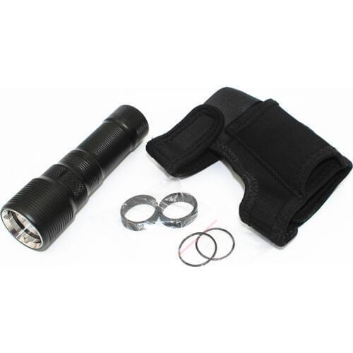 Durable XM-L2 LED Diving Flashlight 1200LM Hand-free Wrist Dive Flashlight Torch Power by 26650 Battery