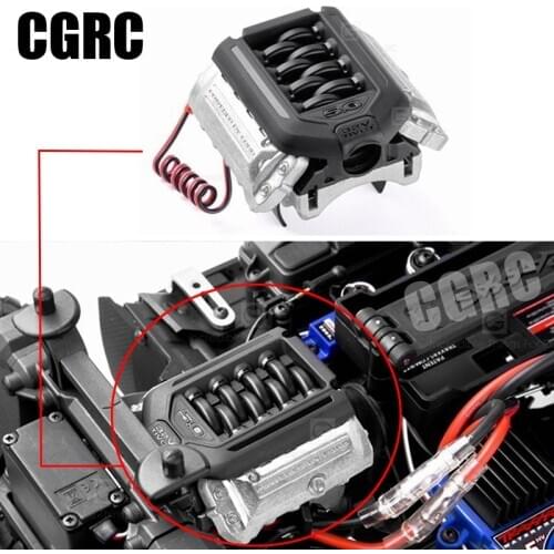 Simulate F11 V8 5.0 Engine Radiator Double Fan For 1/10 RC Crawler Car TRX4 Defender Bronco AXIAL SCX10 RC4WD D90 D110