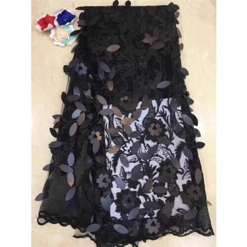 Pretty design Sequins African Lace Fabrics Embroidered African French Tulle Lace Fabric 2019 Nigerian French Lace Fabric YG-669