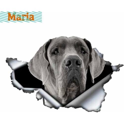 Creative 3D Black Cane Corso Car Sticker Torn Metal Decal Reflective Stickers Waterproof Car Styling Pet Dog Decals