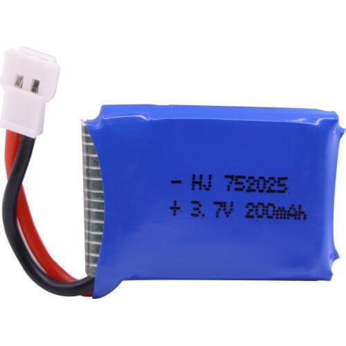 3.7V 200mah LiPo battery 752025 For Syma X4 X11 X13 Remote Control Quadcopter accessory 3.7V lithium battery wholesale