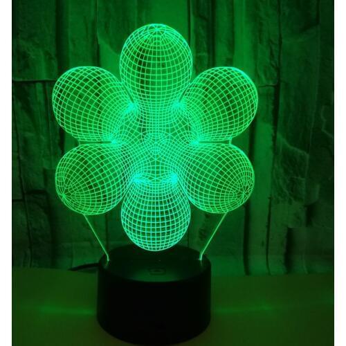 New Abstract Colorful Desk Lamps Touch Remote Control Discolored 3d Table Lamp For Bedroom Decoration Crack 3d Night Lamp