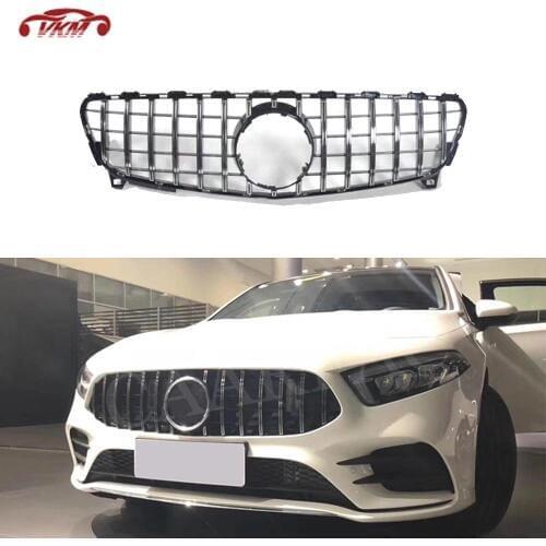 For W176 GT ABS Front Grille Cover For Mercedes Benz W176 A class A180 A200 A260 A45 2013-2019 Bumper Mesh Frame