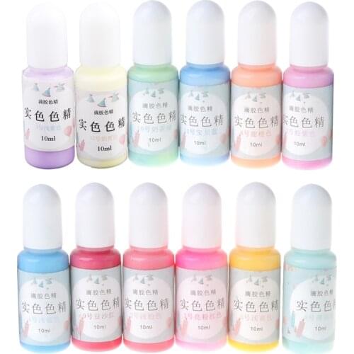 12 Bottles Liquid Macaron Candy Color Resin Pigment Dye Resin Epoxy Jewelry DIY