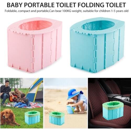 Portable Toilet Folding Camping Toilet Children Outdoor Travel Toilet Seat Portable Potty Car Toilet Seat For Hiking Long Trips