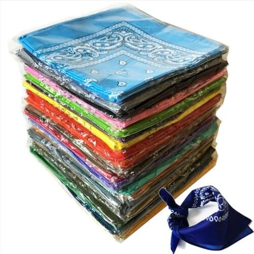 100% Cotton Hip Hop Paisley Bandanas Unisex Double Sided Print Head Wraps Multi Head Scarf Kerchief, 96PCS