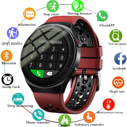 GEJIAN Bluetooth Call Smart Watch Men 8G Memory Card Music Player smartwatch For Android ios Phone Waterproof Fitness Tracker
