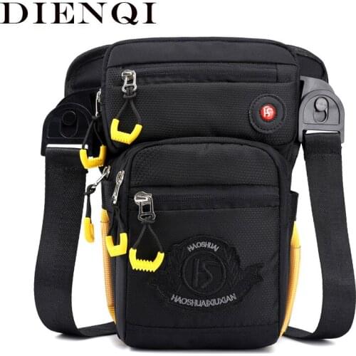 DIENQI Shoulder Bags for Men Cross Body Leg Bag Mens Crossbody Bag Multi-pocket Fanny Pack Wait Anti Theft Male Holster Bag Hip
