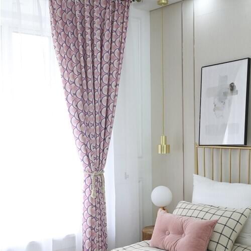 [Qiushi]Curtains for Living Room Bedroom Kitchen Curtain Modern Minimalist European Curtains Cotton Printing Curtain Fabric