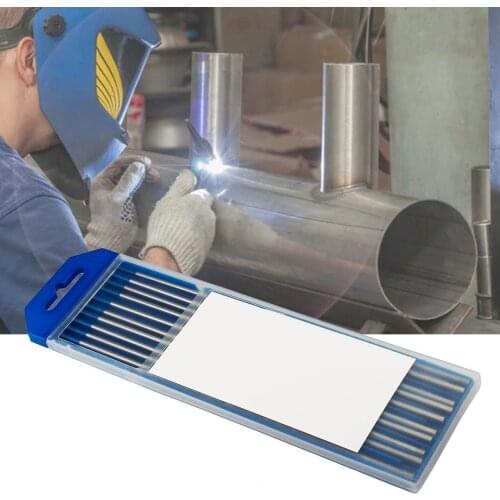 10Pcs Welding Needle Professional Electrical Resistance Lanthanum Tungsten Blue Tungsten Blend Electrodes for Tool Improvement