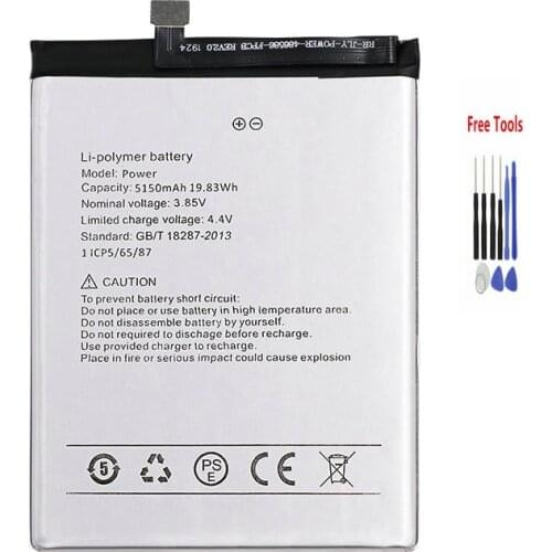 1x 5150mAh Power Mobile Phone Replacement Battery For UMI Umidigi Power phone Batteries + Repair Tool Kits