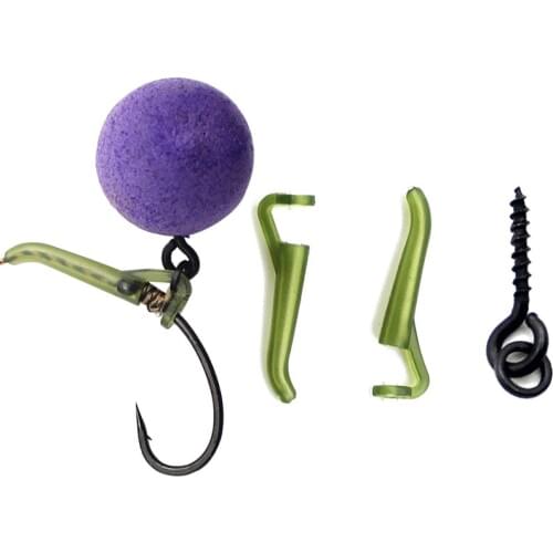 20PCS Carp Fishing Accessories Kit Bait Screw with Ring D Rig Line Aligner Rubber Sleeve for Carp Fishing Rig Making End Tackle