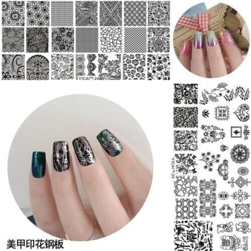 2018 New Arrival 6.5*12.5cm Stamping Nailart Image Plates DIY Template Nail Art Polish Stamping Plates 3D Pattern Stencils
