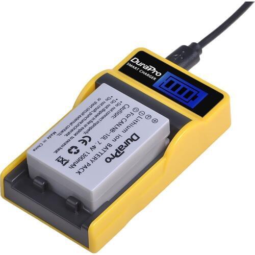DuraPro 1300mAH NB-10L NB 10L Battery + LCD USB Charger for Canon G1X G15 G16 SX40HS SX50HS SX60HS SX40 SX50 SX60 HS Camera