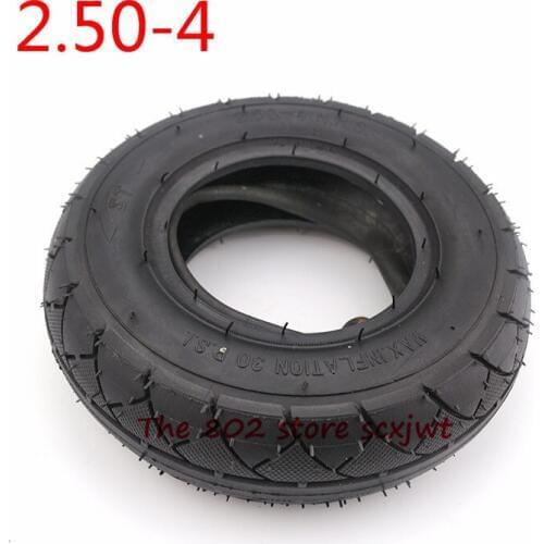 Motorcycle Accessory 2.50-4 Inner Outer Tire 2.80/ 2.50-4 Tube Tyre for Electric Gas Scooter Wheelchair Wheel