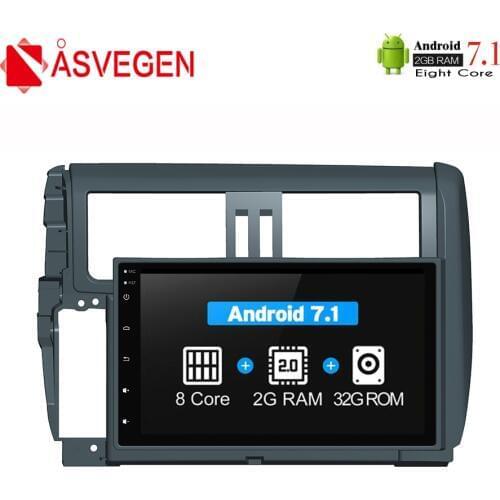 Asvegen Car Stereo Radio For Toyota Prado 2010-2013 Android 7.1 Octa Core Auto Audio Multimedia Player GPS Navi Headunit In Dash