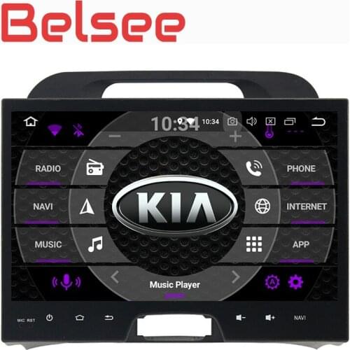 Belsee Kia Sportage Android 8.0 Double 2 Din Auto Head Unit Radio Stereo Octa 8 Core Ram 4GB Rom 32GB GPS Navigation Car Player