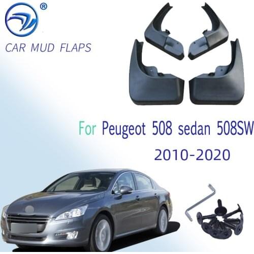 Car Front Rear Mud Flaps Fender Splash Guards Mudguards for Peugeot 508 sedan 508SW 2010 11 12 13 14 -2020 Mudflaps Accessories