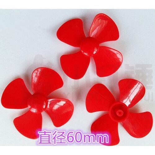 500pcs 60mm diameter four-leaf propeller model paddle DIY tight fit 2MM shaft
