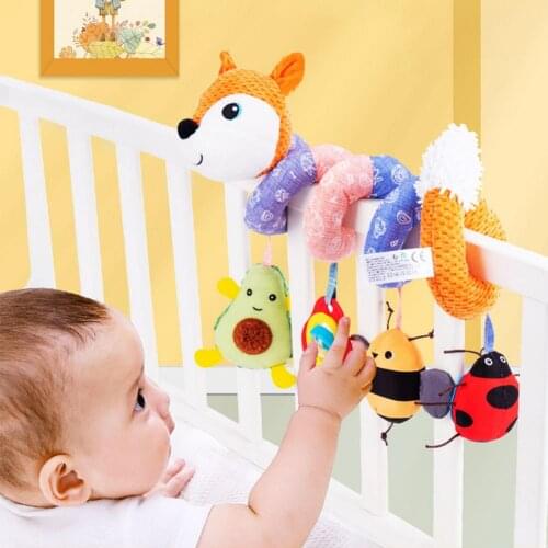 Baby Cradle Bed Surrounding Bed Rattle Toy Car Seat Stroller Hanging Plush Toys Cute Multi-color Plush Dolls For Stroller Cradle