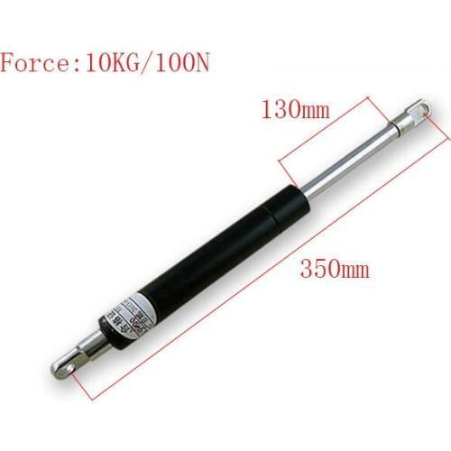 Automotive350* 130mm Stroke 10Kg 17.6lb Force Ball Gas Strut Shock Spring Lift Prop M8 Hole Diameter Gas Spring